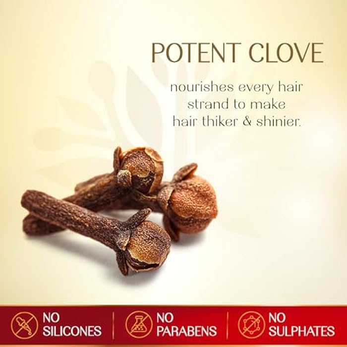 Herbsindia Clove & 7 Herbal Seeds Hair Oil With Nourish Tube | Makes Hair Thicker & Shinier | Silicone & Paraben Free | 180ml - Image 5